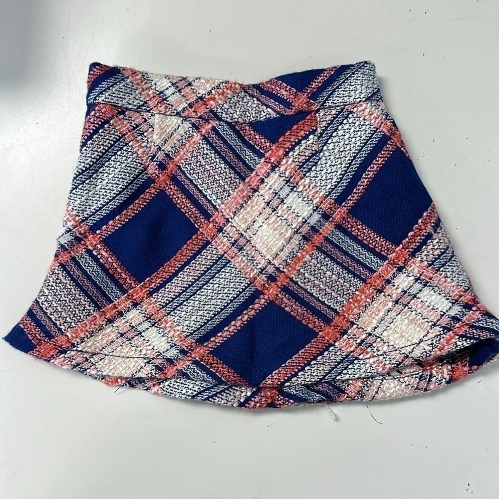 Janie and Jack blue pleaded plaid skirt kilt 18–24M
